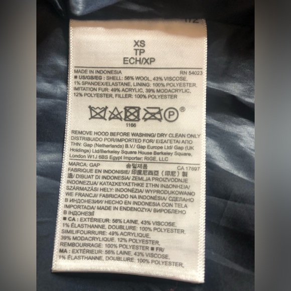 Gap women’s navy Primaloft wool blend vest size XS - Picture 5 of 10